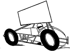 Sprint Car, Vinyl cut decal