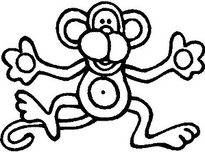 Monkey, Vinyl cut decal 