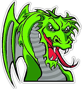 Dragon Head, full color Vinyl decal sticker 