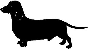 Wiener Dog, Vinyl decal sticker 