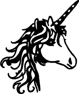 Unicorn Head, Vinyl decal sticker 