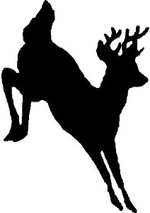 Deer, Buck, Jumping, Vinyl decal sticker