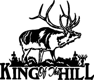 Elk, King of the Hill, Vinyl decal sticker 
