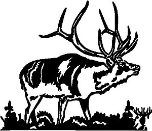 Elk, Vinyl decal sticker 