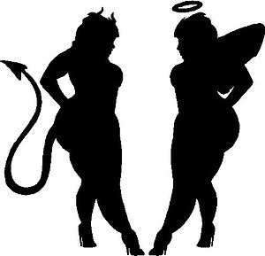 Devil Girl, Angel Girl, Vinyl cut decal