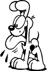 Odie, Garfields Dog, Vinyl cut decal