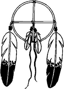 Dream Catcher with Eagle feathers, Vinyl cut decal