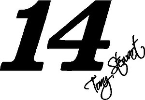 Tony Stewart, 14. Vinyl cut decal