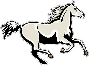 Galloping Horse, Full color decal