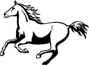 Galloping Horse, Vinyl cut decal