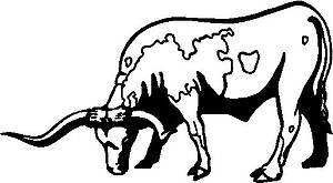 Bull, Vinyl cut decal