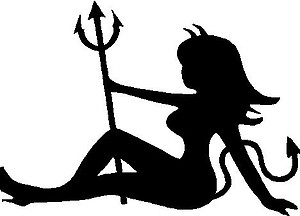 Devil Girl, Vinyl decal Sticker