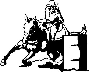 Barrel Racing, Vinyl cut decal