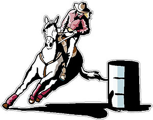 Barrel Racing, full color decal