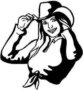 Cowgirl, Vinyl Cut decal