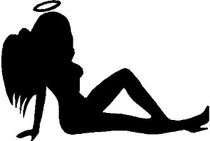 Angel Girl, Vinyl decal Sticker