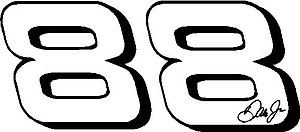 88, Dale Jr, Vinyl decal Sticker