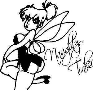 Naughty Tinkerbell, Vinyl cut decal