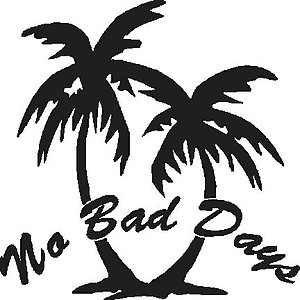 No bad days, two palm trees, Vinyl cut decal