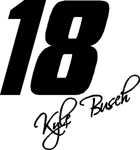 18 Kyle Busch, Vinyl decal sticker
