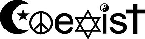 Coexist, Vinyl decal sticker