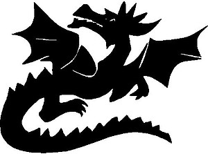 Dragon, Vinyl decal sticker