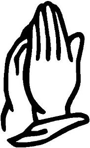 Praying hands, Vinyl decal sticker