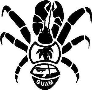 Guam crab, Vinyl decal sticker