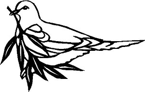 Bird hold a twig, Vinyl decal sticker