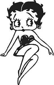 Betty Boop, Sitting on your word Vinyl decal sticker