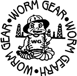 Rough neck, worm gear, Vinyl decal sticker