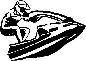 Jet skier, Vinyl decal sticker