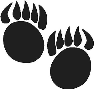 Bear Paws, Vinyl decal sticker, Vinyl decal sticker