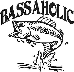 Bassaholic, Bass Fish, Vinyl decal sticker, Vinyl decal sticker