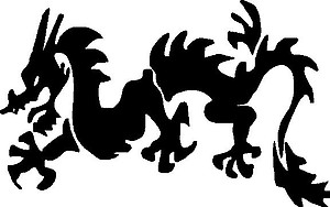 Dragon, Vinyl decal sticker