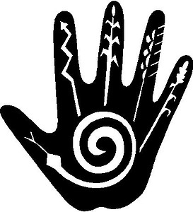 Native Hand, Vinyl cut decal