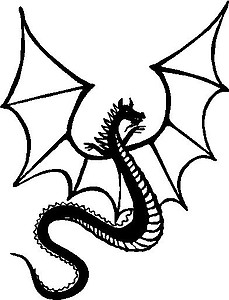 Dragon, Vinyl cut decal