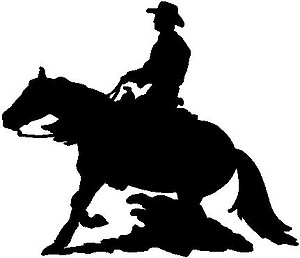 Cowboy riding a horse, Vinyl decal sticker