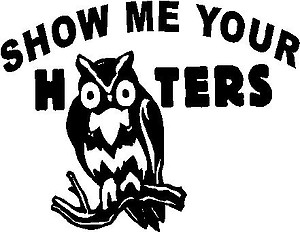 Show me your hooters, Owl, Vinyl decal sticker