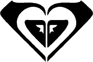 Roxy heart, vinyl decal sticker