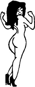 Naked Girl, Vinyl cut decal