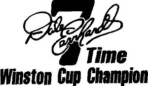 Dale Earnhardt, 7th Time Winston Cup Champion, Vinyl cut decal