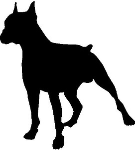 Pit Bull Silhoutte, Vinyl cut decal