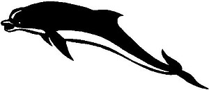 Dolphin, Vinyl cut decal 