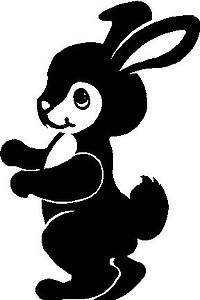 Bunny Rabbit, Vinyl cut decal