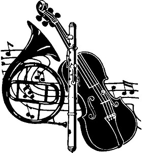 Musical Instruments, Vinyl cut decal