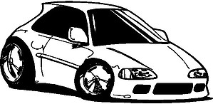 Honda Car, Vinyl cut decal