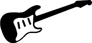 Elecric Guitar, Vinyl cut decal