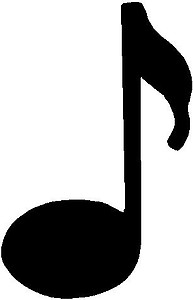 Music Note, Vinyl cut decal 