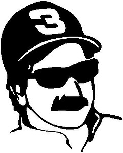 Dale Earnhardt, number 3, Vinyl cut decal